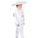 Traje Charro Blanco Detalles Oro, dorado, Men's White Charro Suit