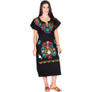 Vestido Tipico Mexicano Bordado - Artesanal