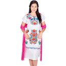 Vestido Tipico Mexicano Bordado - Artesanal - Mexican Dress