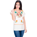 Blusa artesanal bordada de algodón imp-77176