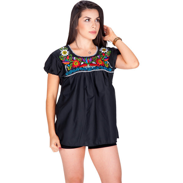 Blusa bordada estilo Puebla imp-77110