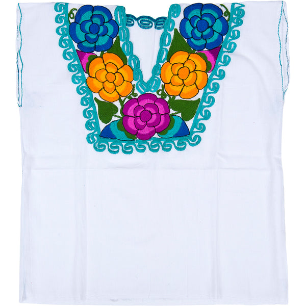 Blusa mexicana artesanal bordada imp-77202-Blanca